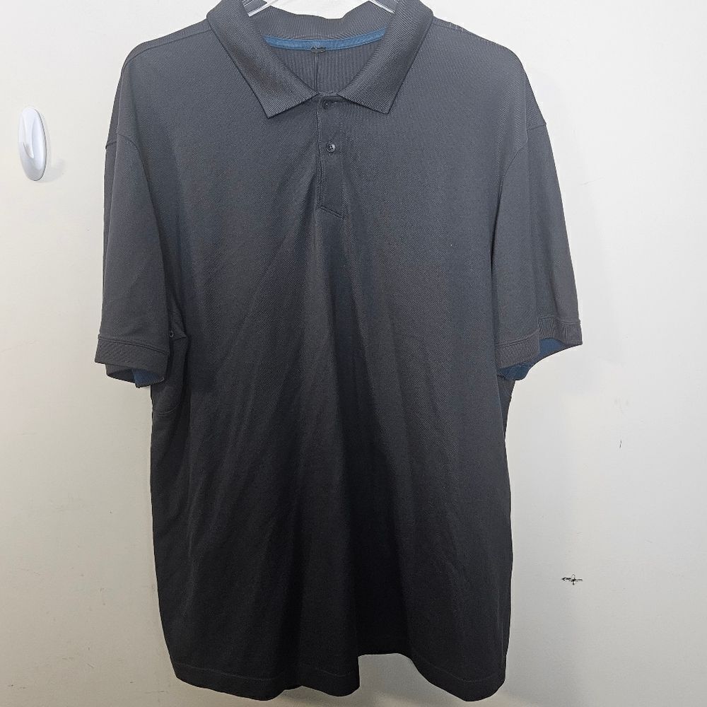 Lululemon Men's Grey Live In Practice Performance Polo Shirt Size XL
